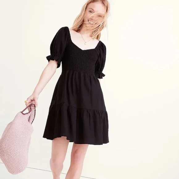Madewell | Dresses | Madewell Linenblend Lucie Smocked Mini Dress | Poshmark